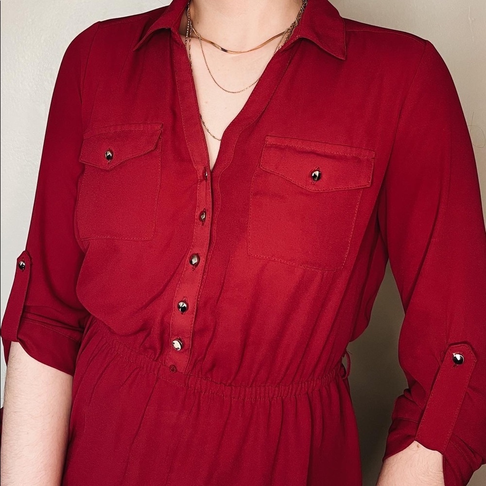 Charlotte Russe red button down dress